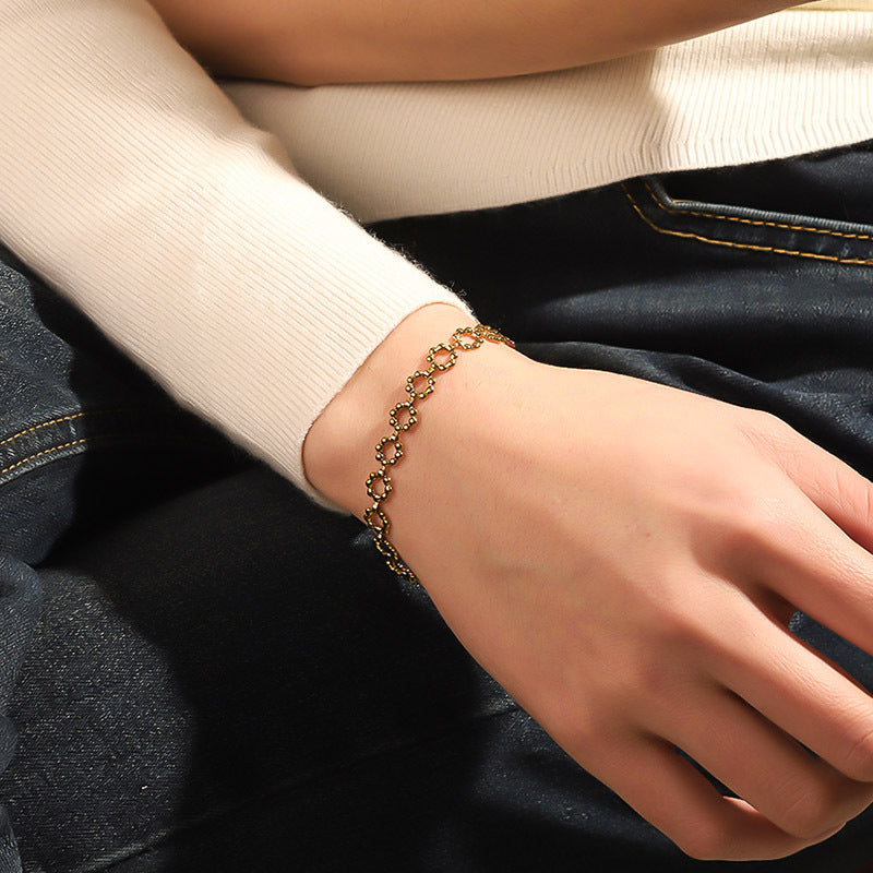 Luxury Gold Bracelet for Women Adjustable Gold Chain Women Jewelry Gift - Plum Blossom