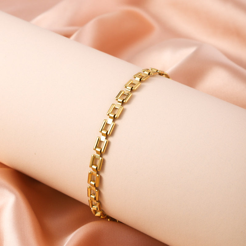 Luxury Gold Bracelet for Women Adjustable Gold Chain Women Jewelry Gift - Square Chain