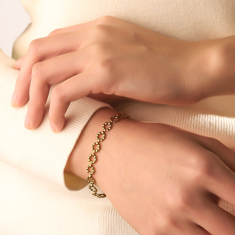 Luxury Gold Bracelet for Women Adjustable Gold Chain Women Jewelry Gift - Plum Blossom