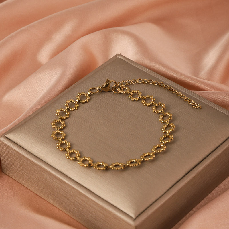 Luxury Gold Bracelet for Women Adjustable Gold Chain Women Jewelry Gift - Plum Blossom