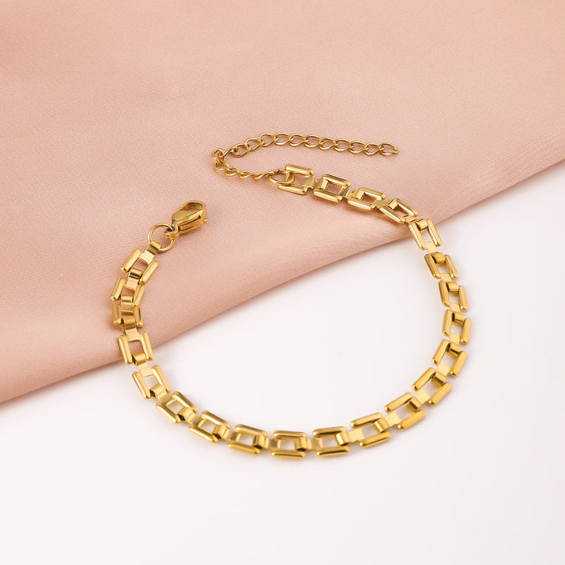 Luxury Gold Bracelet for Women Adjustable Gold Chain Women Jewelry Gift - Square Chain