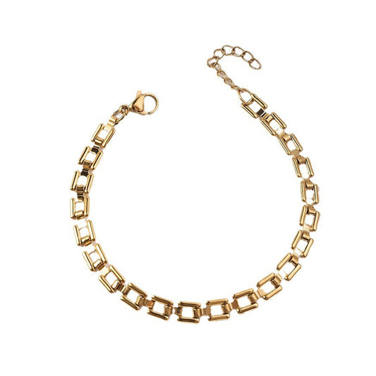 Luxury Gold Bracelet for Women Adjustable Gold Chain Women Jewelry Gift - Square Chain