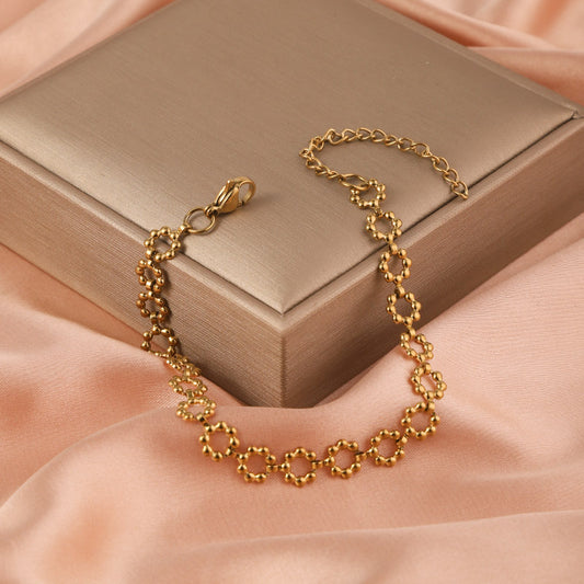 Luxury Gold Bracelet for Women Adjustable Gold Chain Women Jewelry Gift - Plum Blossom